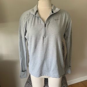 Light Gray Nike Running DriFit Quarter Zip